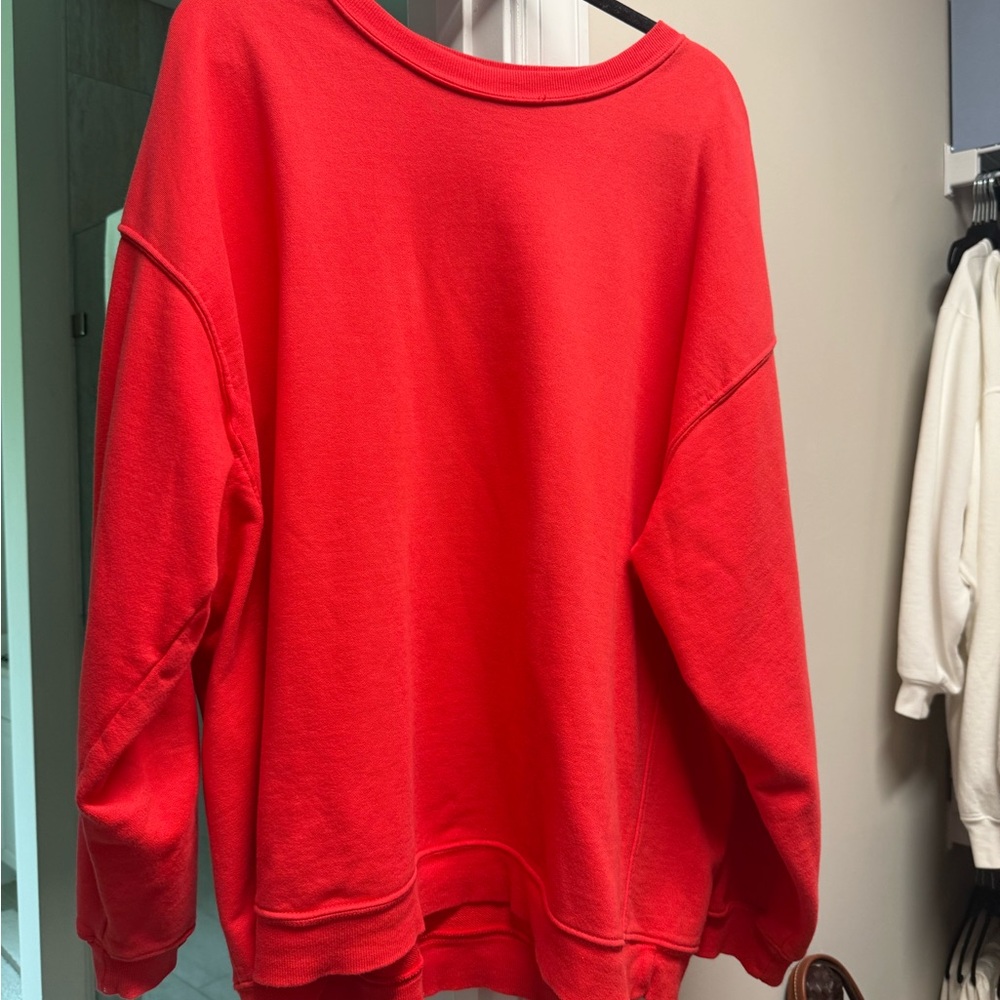 Daily Drills Red Crew Neck Sweater